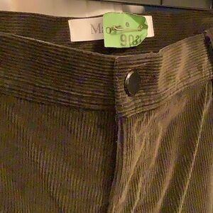 MAXMARA Olive Green Corduroys